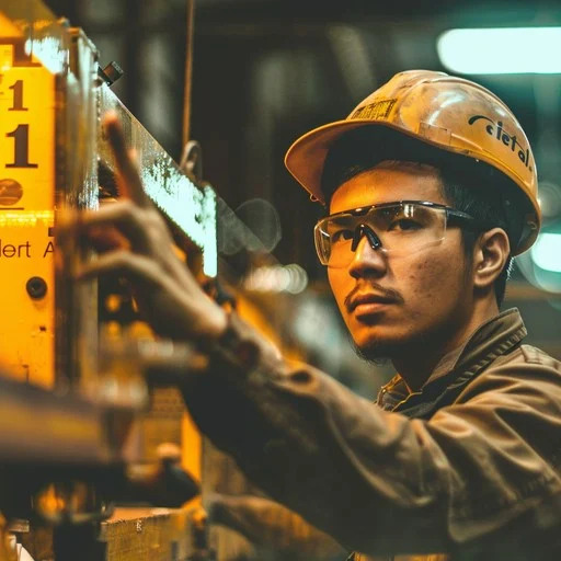 Skilled worker doing their job